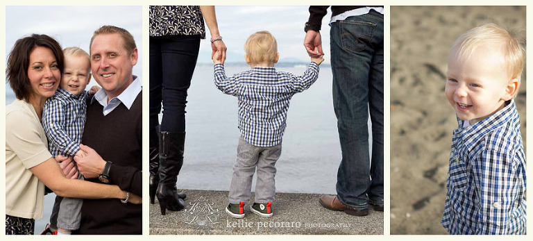 B family at Alki Beach