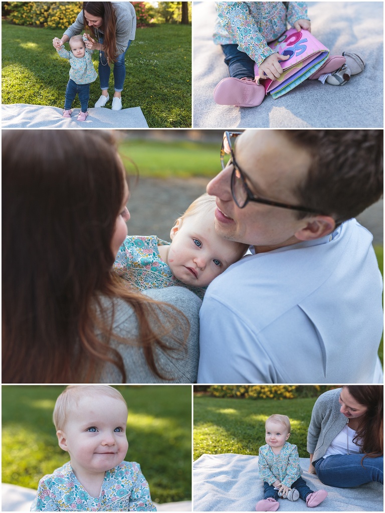 1st birthday milestone photo session at Volunteer Park