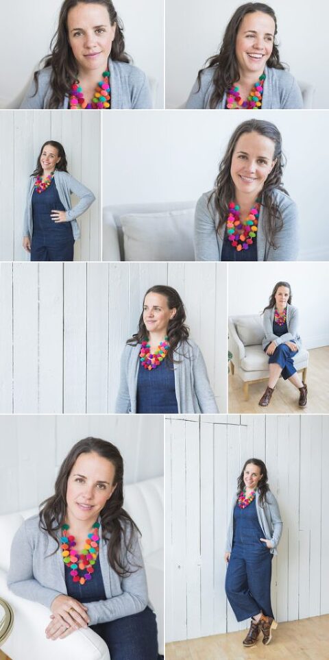 headshot of woman with colorful necklace
