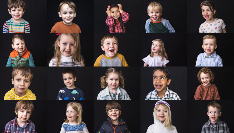 composite of preschool photos